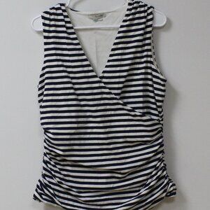 Boden- Shirt- Black and White stripes- Size: 14
